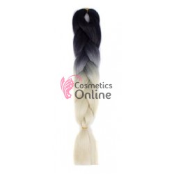 Coada de par afro impletita de  60 cm Premium 210 - Brunet-Blond B25